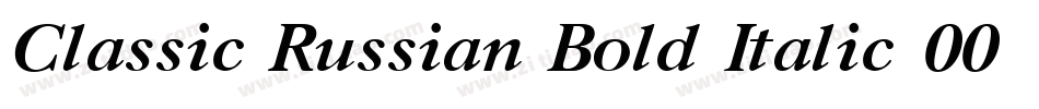 Classic Russian Bold Italic 001.001字体转换